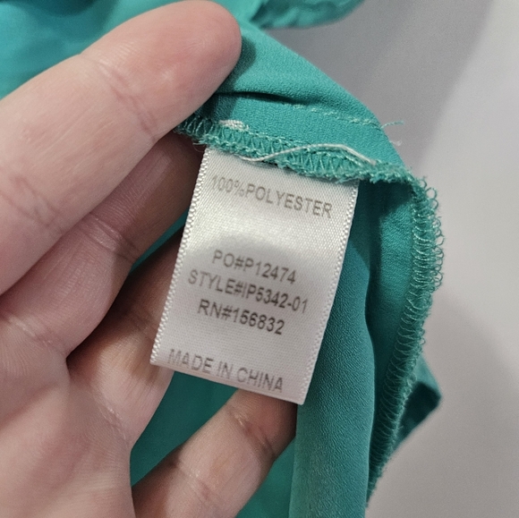 Bibi Blue/green Off The Shoulder Blouse! - Picture 3 of 5